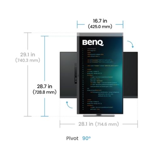 Монитор BenQ RD320U 31.5" IPS, 3:2, 3840x2160, 5ms, Nano Matte, 98% P3, HDR 400, MoonHalo, B.I. Gen2, KVM Switch, DualView Plus, PIP/PBP, 2000:1, 2x HDMI 2.0, DP 1.4 x1, USB-C 90W x1, USB HUB, Speakers 2Wx2, Height Adj. Stand 110 mm, Display Pilot 2, 7.3 