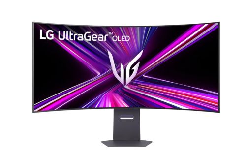 Монитор LG 45GX950A-B, 44.5" UltraGear curved 21:9, 0.03ms, Dual QHD 5K (5120x1440), WUHD 165Hz/ WFHD Dual Mode 330Hz, USB Type-C, 275 cd/m2, 1500000:1, NVIDIA G-Sync, AMD FreeSYnc, USB Type-C 90W, HDR 400, HDMI, DisplayPort, Speacer, DTS, LG Switch, Tilt