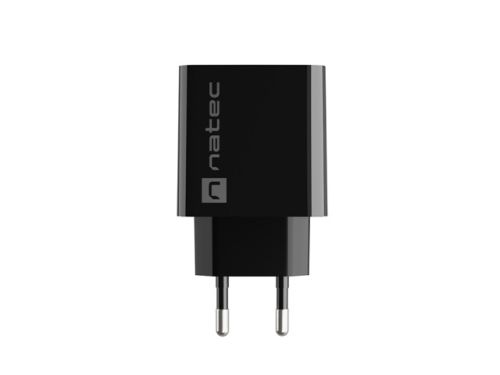 Адаптер Natec USB Charger Ribera 1X USB-A + 1X USB-C 20W, Black