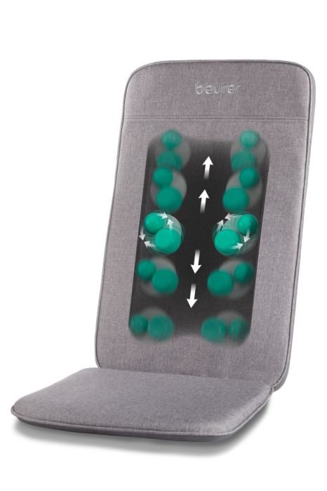 Масажор Beurer MG 202 Shiatsu seat cover, Extra-light & slim back cover; 4-head massage system; Modern design and high-quality material; LED light; One-button operation