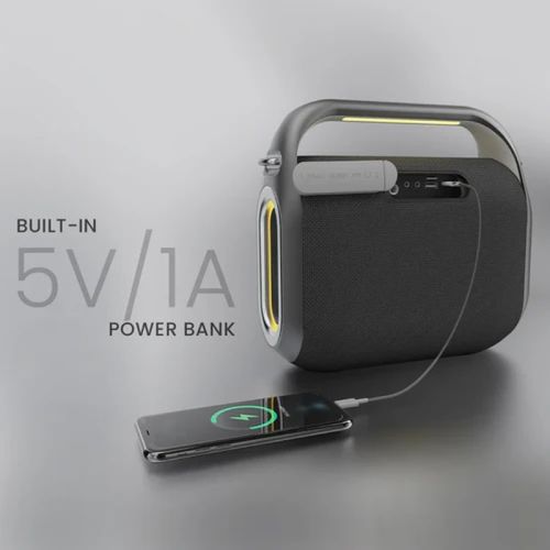 Тонколони HiFuture MusicBox200 Black, 100W Output, Karaoke Enable, Two Wireless Microphone, 12000mAh Battery (Support Power Bank), RGB Lighting, Pair to Play (TWS Mode), Bluetooth 5.3