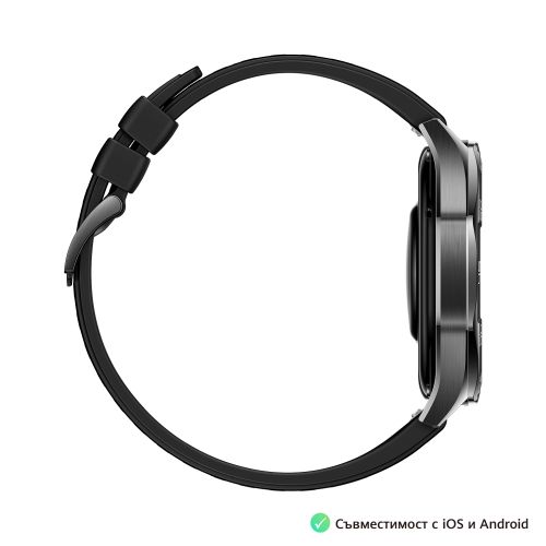 Часовник Huawei Watch GT5 Vili-B19F, 1.43", Amoled 466x466 PPI 326, BT5.2 BLE/BR/EDR, 5ATM, 524mAh, Screenshot sharing, support message input, message notifications, Battery life up to 14 days, Compatible with iOS and Android devices, Black Fluoroelastome