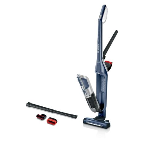 Прахосмукачка Bosch BBH3K2800, Cordless Handstick Vacuum cleaner 2 in 1 Flexxo Gen2, Serie 4, 28V, 82 dB(A), AllFloor Power Brush with LEDs, built-in accessories, Blue