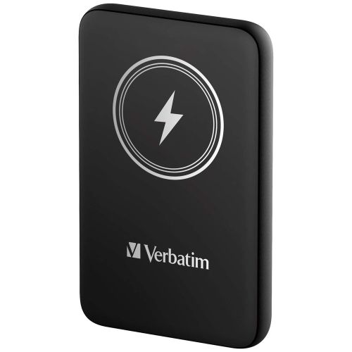 Външна батерия Verbatim MCP-10BK Power Pack 10000 mAh with UBS-C PD 20W / Magnetic Wireless Charging 15W Black