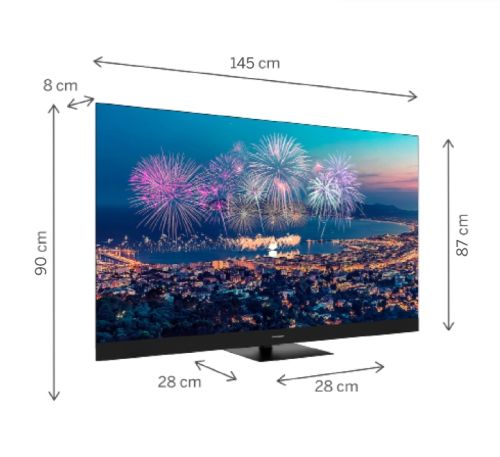 Телевизор Thomson Smart QLED Plus TV 65"; Google TV; 3840 x 2160 (4K UHD), QLED, 4000:1, 60 Hz, DVB-T/T2/C/S/S2, HDR10, Wi-Fi, Bluetooth, LAN, HDMI 2 (2.0) + 2 (2.1), USB 2 (2.0) + 1 (3.0),Built-in Front Speakers, Central Swivel Stand, Black
