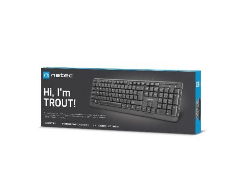 Клавиатура Natec Keyboard Trout US Layout Slim, Black 