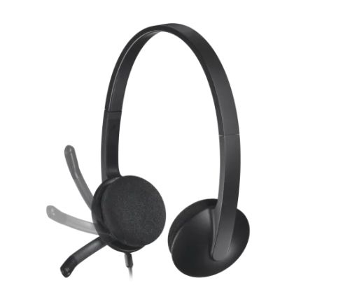 Слушалки Logitech H340 USB Computer Headset, Black