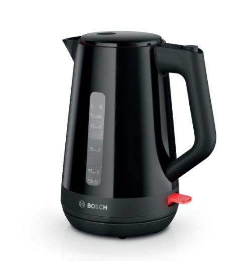 Електрическа кана Bosch TWK1M123, MyMoment Plastic Kettle, 2400 W, 1.7 l, Cup indicator, Limescale filter, Triple safety function, Black