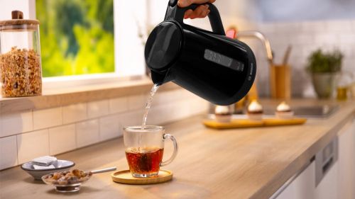 Електрическа кана Bosch TWK1M123, MyMoment Plastic Kettle, 2400 W, 1.7 l, Cup indicator, Limescale filter, Triple safety function, Black