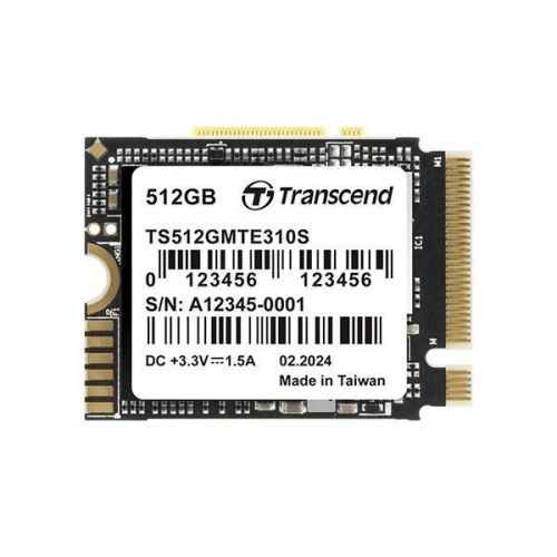 Твърд диск Transcend 512GB, M.2 2230, PCIe Gen4x4, NVMe, 3D TLC, DRAM-less