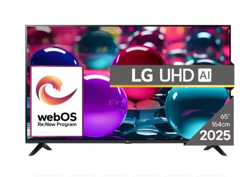 Телевизор LG 65UA73003LA, 65" 4K UltraHD TV 4K (3840x2160), DVB-T2/C/S2, webOS 25 Smart, ThinQ AI, Alpha 7 AI Processor, WiFi, HDR10 pro, HLG, ALLM/HGiG, 4K Upscaling, AI Sound pro, Multiple View, HDMI eARC, LAN, USB, Bluetooth, Google Cast, 2 Pole Stand,