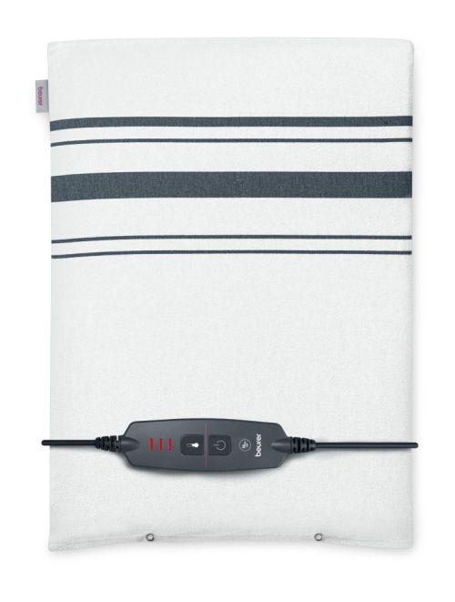 Термоподложка Beurer HK 26 Heat Pad; 3 Illuminated temperature settings; Auto switch-off after 90 min;Cotton cover washable on 40°; BSS;40(L)x30(W) cm; white-grey