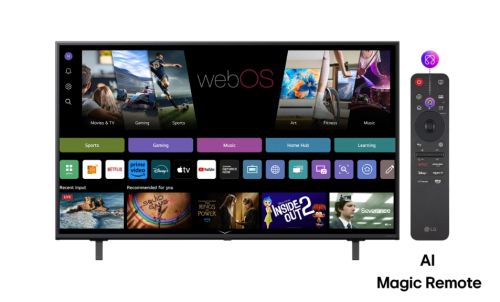 Телевизор LG 50NANO80A3B, 50" 4K HDR Smart Nano Cell TV, 3840x2160, DVB-T2/C/S2, AI Alpha 7, HDR 10 PRO, webOS 25, ThinQ AI, VRR, ALLM, HGiG, WiFi, Clear Voice, AI Upscaling, Bluetooth, Hdmi e-ARC , CI, LAN, AirPlay2, Chromecast, 2 Pole stand, Black