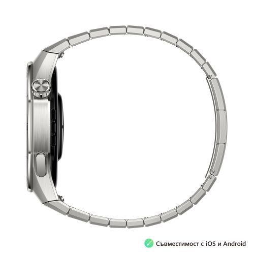 Часовник Huawei Watch GT5 Pro Vili-B29M, 1.43", Amoled, 466x466, PPI 326, BT5.2, BLE/BR/EDR, 524mAh, 40-meter free diving, HUAWEI TruSense System, ECG analysis, Battery life up to 14 days, Compatible with iOS and Android devices, Titanium