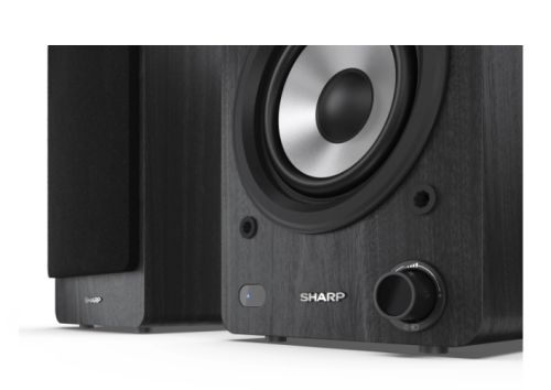 Аудио система Sharp Audio Systems CP-SS30(BK), Hifi Systems BOOKSHELF SPEAKERS 60W (2 x 30W) RMS 2, Bluetooth v5.0, USB playback, MP3 Audio decoder, RCA L/R In, 3.5mm Aux-in / line-in, Digital optical-in, Wooden speaker, Black