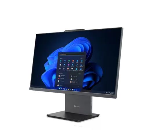 Настолен компютър - всичко в едно Lenovo ThinkCentre neo 50a 27 G5 AIO Intel Core i7-13620H (up to 4.9GHz, 24MB), 16GB DDR5 5200MHz, 512GB SSD, 27" FHD (1920x1080) IPS AG, Intel UHD Graphics, WLAN, BT, 5MP Cam, KB, Mouse, Luna Grey, Monitor Stand, DOS, 3Y