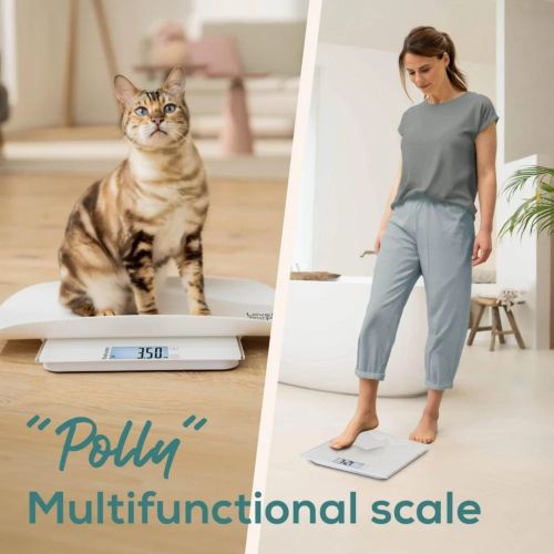 Везна Beurer PP 170 Polly Multifunctional pet scale;Detailed graduation (10 g to 5 kg, 50 g to 50 kg, 100 g to 180 kg);Easy-to-read LCD display