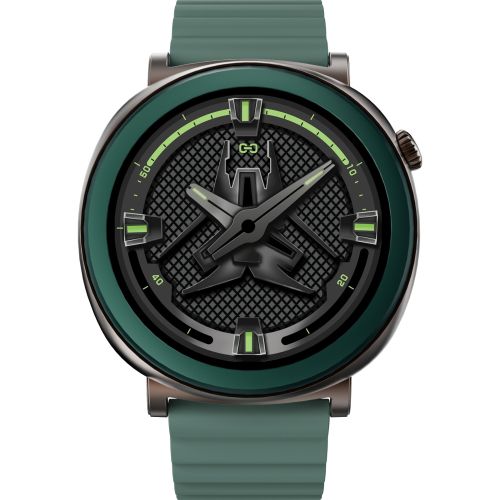 Часовник HiFuture Aurora Dark Green, 1.43" AMOLED,  466*466, Powered by Dual Core & Syntra AI, Bluetooth Call, IP68  Waterproof, 24/7 True Heart Rate & Blood Oxygen Sensor, Up to 10 days daily use, Magnetic Strap