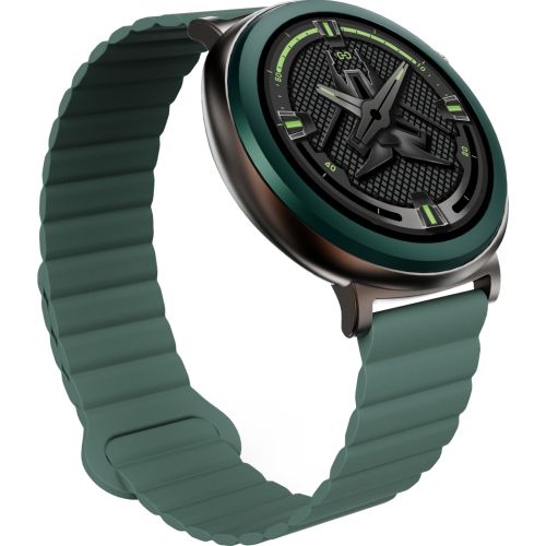 Часовник HiFuture Aurora Dark Green, 1.43" AMOLED,  466*466, Powered by Dual Core & Syntra AI, Bluetooth Call, IP68  Waterproof, 24/7 True Heart Rate & Blood Oxygen Sensor, Up to 10 days daily use, Magnetic Strap