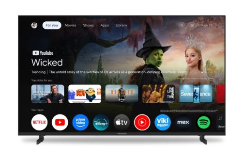 Телевизор Thomson 43" UHD Google TV; 3840 x 2160 (4K UHD), DLED, 60 Hz, Dolby Audio, Google Cast, DVB-T/T2/C/S/S2, HDR10,  Wi-Fi, Bluetooth, LAN, HDMI 3 (2.1), USB 2 (2.0), AV IN, Hotel mode, Side Feet, Black