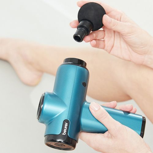 Масажор Beurer MG 99 deep tissue massager, 5 intensity levels, 4 massage attachments, Lithium-ion battery up to 5h of use, storage case