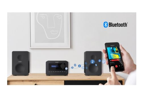 Аудио система Sharp Audio Systems XL-B520D(BK), HI-FI MICRO SYSTEM, 40 (peak), DAB+/DAB and FM radio with RDS, Bluetooth v5.0, CD player, USB MP3 playback, 3.5mm Headphone jack / line-out, wooden speaker, Black