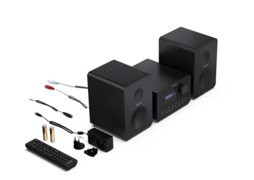 Аудио система Sharp Audio Systems XL-B520D(BK), HI-FI MICRO SYSTEM, 40 (peak), DAB+/DAB and FM radio with RDS, Bluetooth v5.0, CD player, USB MP3 playback, 3.5mm Headphone jack / line-out, wooden speaker, Black