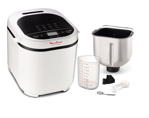 Хлебопекарна Tefal PF210138, Pain Dore, Breadmaker, 500/750/1 kg, 12 automatic programs, 720W, 3 Levels of crust roasting, LCD display, delayed start, white