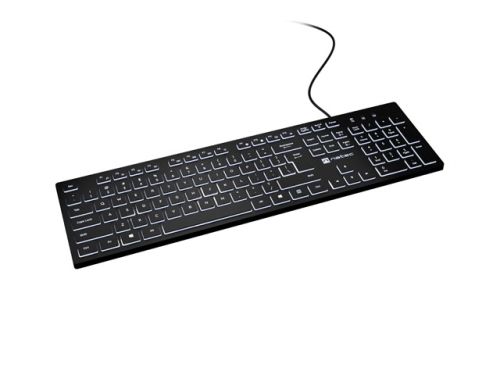 Клавиатура Natec Keyboard Herring Glow US, White Backlight