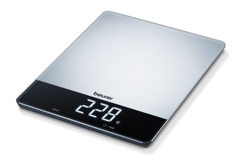Везна Beurer KS 34 XL kitchen scale; Stainless steel weighing surface; Magic LED; 15 kg / 1 g