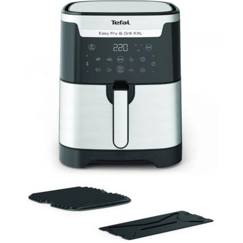 Уред за здравословно готвене Tefal EY801D15, Easy Fry XXL Flexcook, 2in1 silver, 6.5L (8 portions) / 1.5kg, dual zones, perfect searing, 8 automatic programs