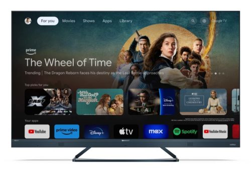 Телевизор Sharp 55FQ8EG, 55" QLED  GOOGLE TV, 4K 144Hz Quantum Dot 3840x2160 Aluminium Slim Frameless, AQUOS AI, DVB-T/T2/C/S/S2, 500 NIT, Active Motion 1400, HARMAN/KARDON, HDR10, Dolby Atmos, Dolby Vision, DTS:X, Google Assistant, HDMI eARC, Mini Compos