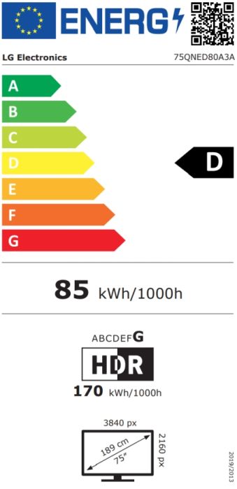Телевизор LG 75QNED80A3A, 75" 4K QNED HDR Smart TV, 3840x2160, DVB-T2/C/S2, Alpha 7 AI Processor, HDR10 / HLG, webOS 25 ThinQ, VRR / ALLM / HGiG, 4K Upscaling, WiFi 5, Voice Controll, Bluetooth 5.1, AirPlay 2, LAN, CI, HDMI, SPDIF, Google Cast, 2 pole Sta