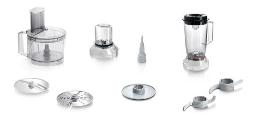 Кухненски робот Bosch MCM3501M, Food processor, MultiTalent 3, 800 W, add. Mixer attachment, Chopper, Grinder, Dough Tool, Black, Brushed stainless steel