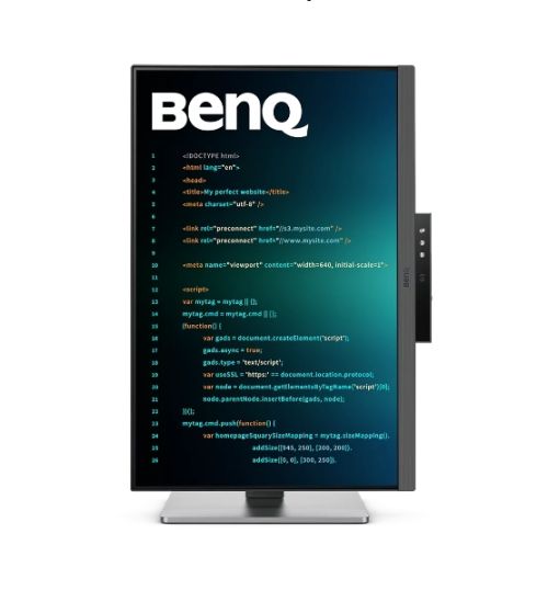 Монитор BenQ RD240Q, 24.1", 2560x1600 WQXGA, Programming Monitor, 16:10, 1.07 billions col., HDR10, 1000:1, 20M:1 DCR, 300 cd/m2, HDMI 2.0, DP 1.4, USB-C (90W), Flicker-free, B.I. Gen2, Low Blue Light+, Night Hours Prot., Sp.2W, Height Adj.,Tilt,Swiv, Piv