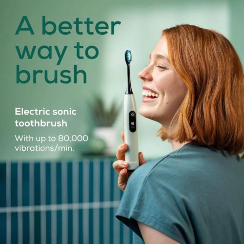Електрическа четка за зъби Beurer SC 50 peppermint Electric Sonic Toothbrush, up to 80,000 mov/min, 5 cleaning programs: Clean, Sensitive, Polish, Gum Care, Whiten, Pressure sensor , 2-min. timer, Incl. 2 toothbrush heads and magnetic charging plate, 22 d