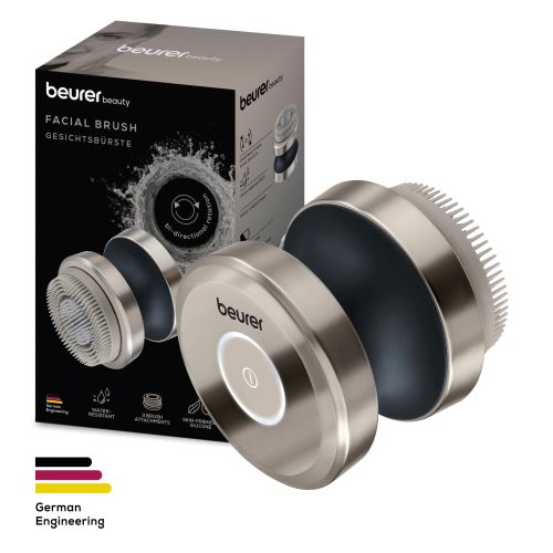 Уред за лице Beurer FC 59 Facial brush; PX7; Rechargeable battery; Incl.3 brush attachments (silicone, sensitive, exfoliating) and 1 x USB-C cable;Bi-directional rotation;2 speeds Waterproof (IPX7)