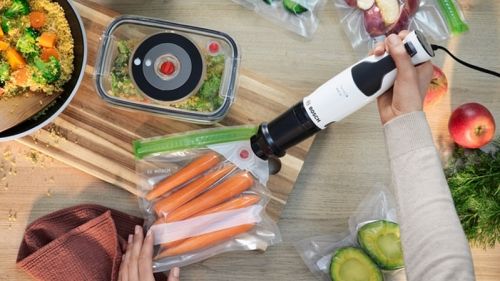 Пасатор Bosch MSM4W421, SER4, Blender, ErgoMaster, 800 W, Dynamic Speed Control, QuattroBlade System, Included Blender, Chopper, Stainless steel whisk & Measuring cup, White