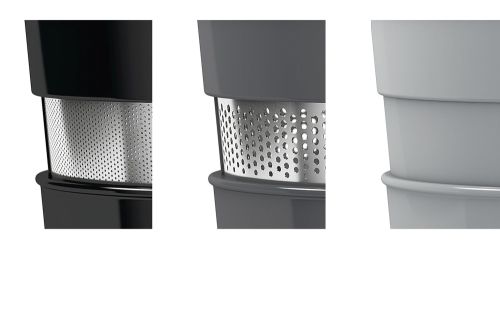 Сокоизстисквачка Bosch MESM731M, Slow juicer VitaExtract 150 W, 55 rpm, 1 speed + reverse function, tritan screw, MixControl lever, juice container 1 l, pulp container 1,3l, 3 filters (fine, coarse and sorbet), black / brushed s/s