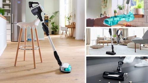 Прахосмукачка Bosch BCS71HYG2, Cordless Handstick Vacuum Cleaner, Unlimited 7, ProHygienic Aqua, 2in1 for wet & dry cleaning, White