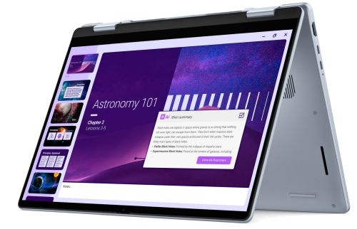 Лаптоп Dell 14 Plus 2-in-1 DB04250, Intel Ultra 7 256V (47 TOPS NPU, 8 cores, up to 4.8 GHz), 14" 16:10 FHD+(1920x1200) Touch 300nits WVA AG, 16GB, LPDDR5X, 8533MT/s (onboard), 1TB M.2 SSD PCIe, Intel Arc, FHD RGB and Mic, Wi-Fi 7, FPR, Backlit Kb, Win 11